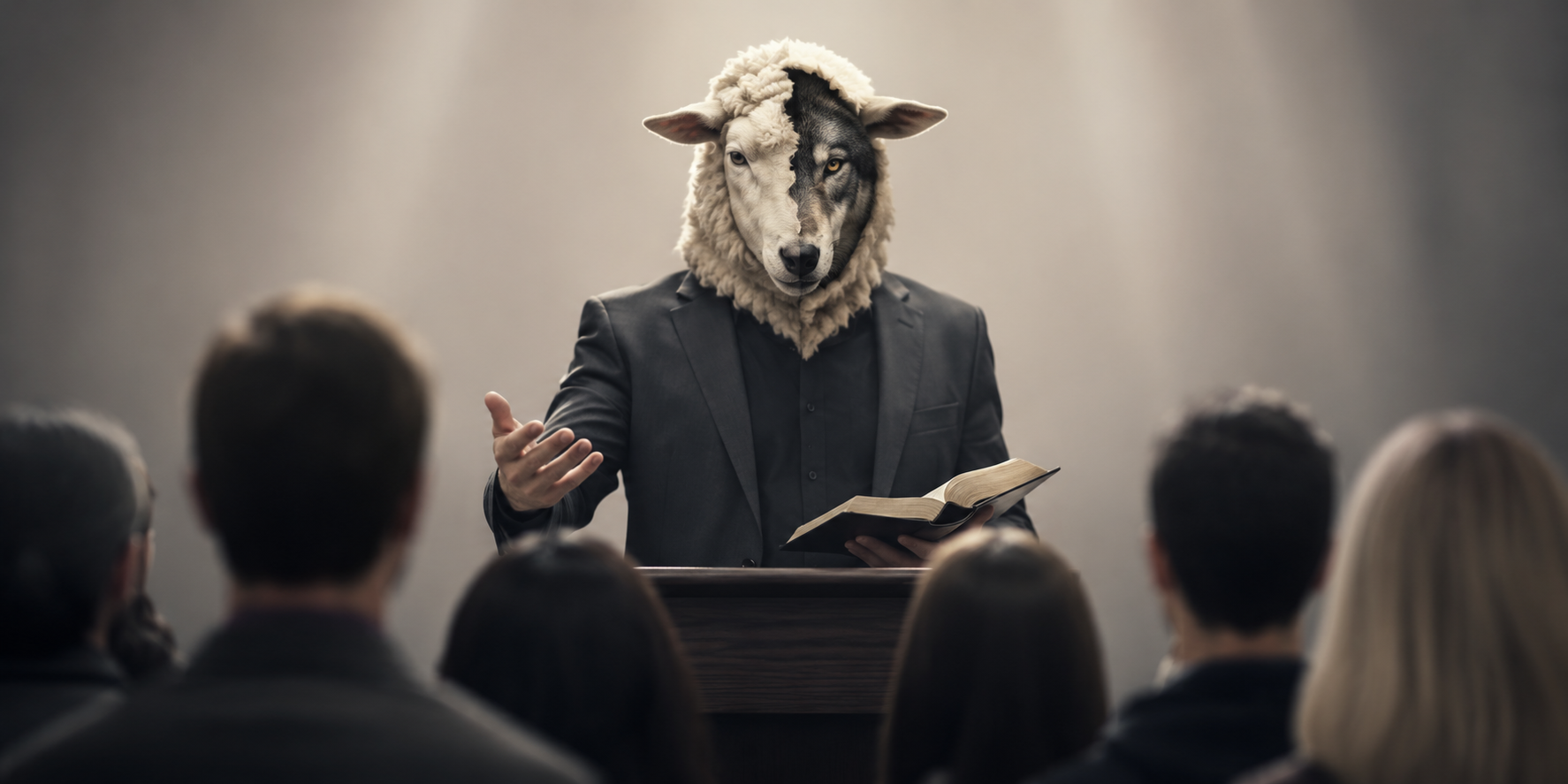 The Danger of False Spiritual Leaders False spiritual leader teaching a crowd while leading people away from biblical truth